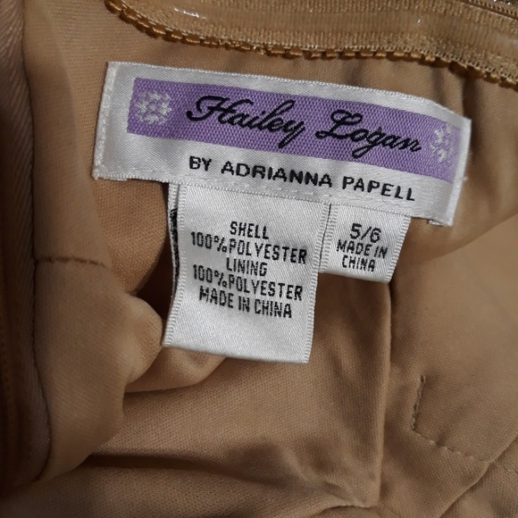 LOGAN/PAPELL STRAPLESS GOLD MINIDRESS-SZ 5/6 - Picture 6 of 8